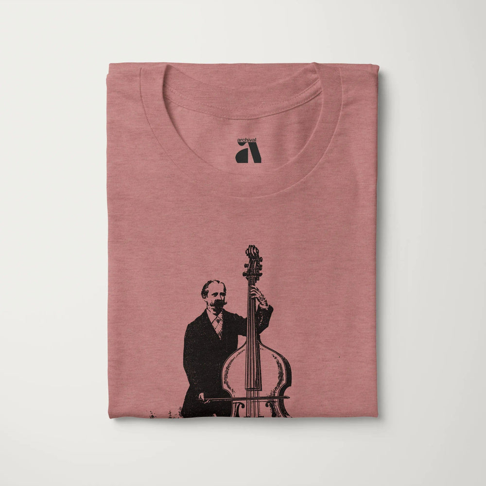 f. simandl: new method bass classic tee in heather mauve, folded