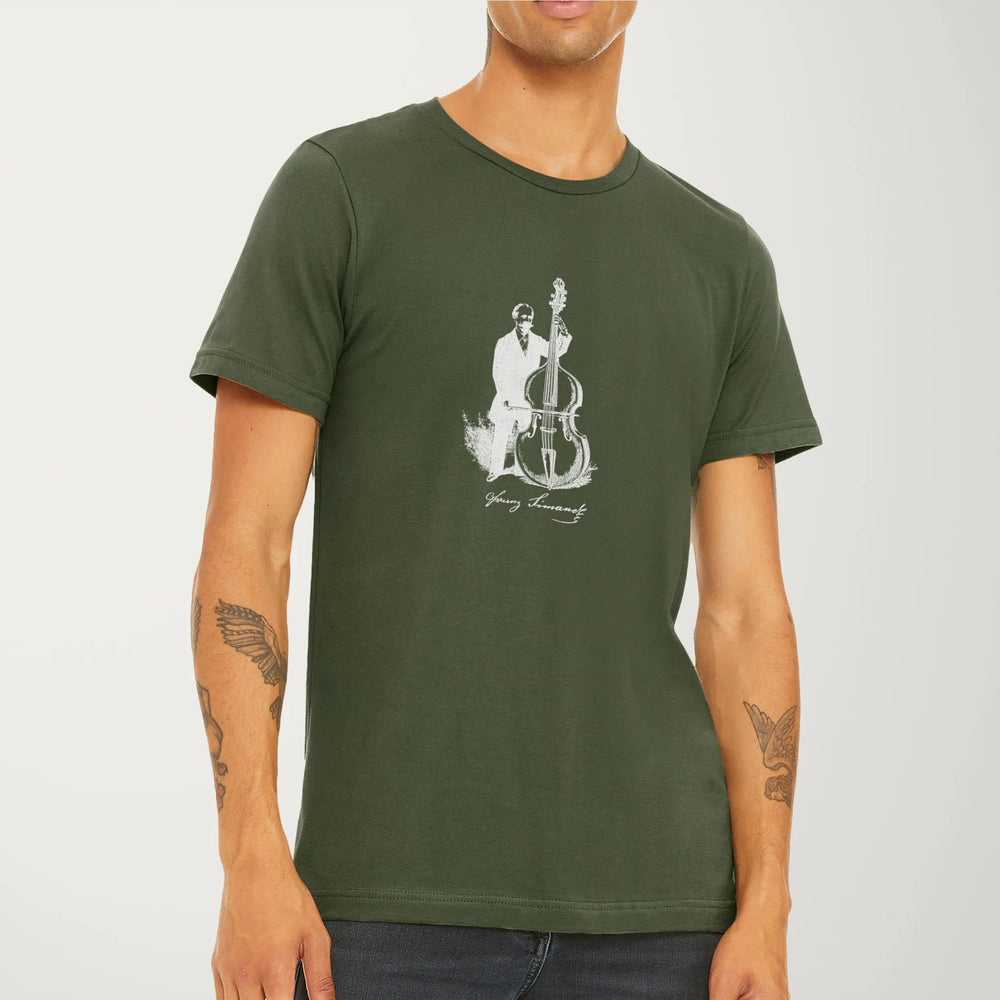 f. simandl: new method bass classic tee in military green, worn