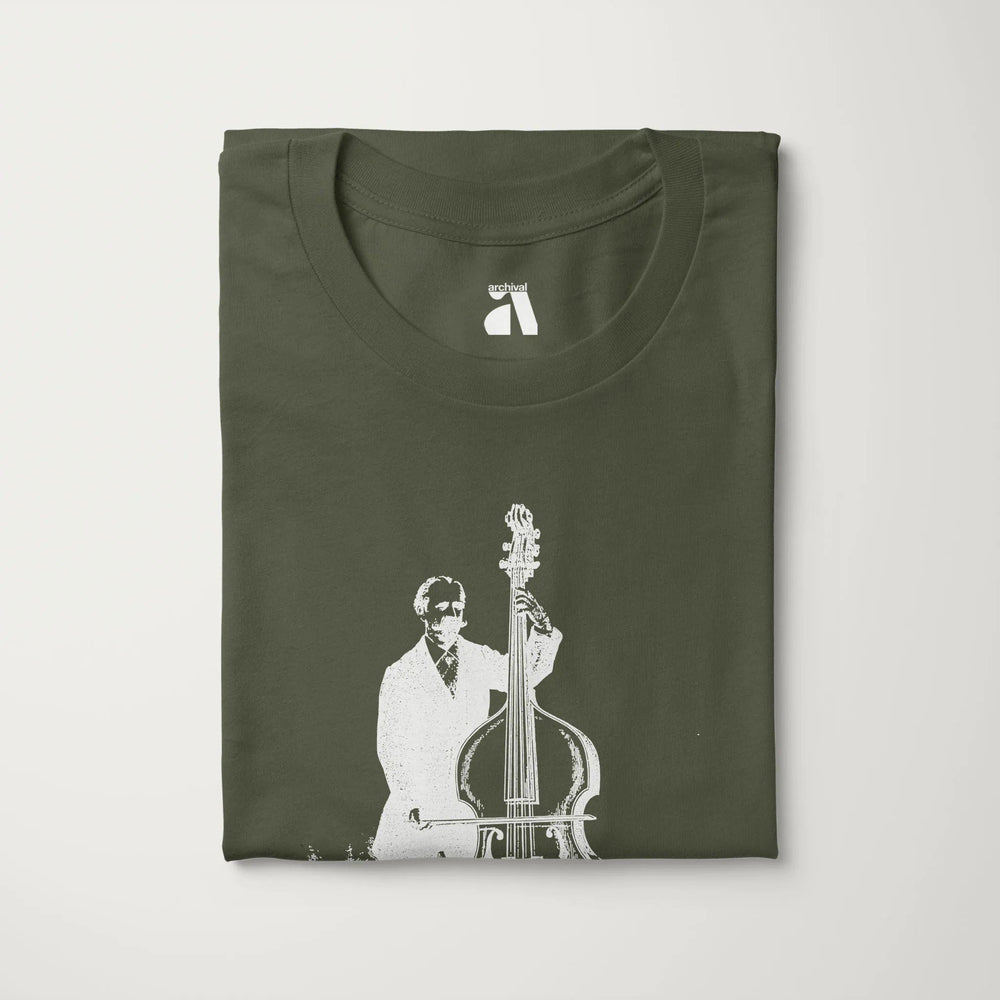 f. simandl: new method bass classic tee in military green, folded