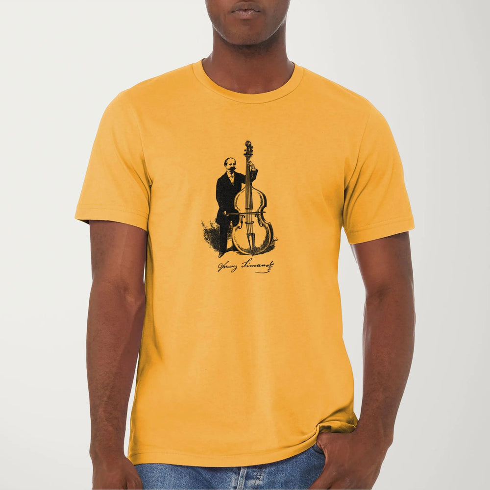 f. simandl: new method bass classic tee in mustard, worn