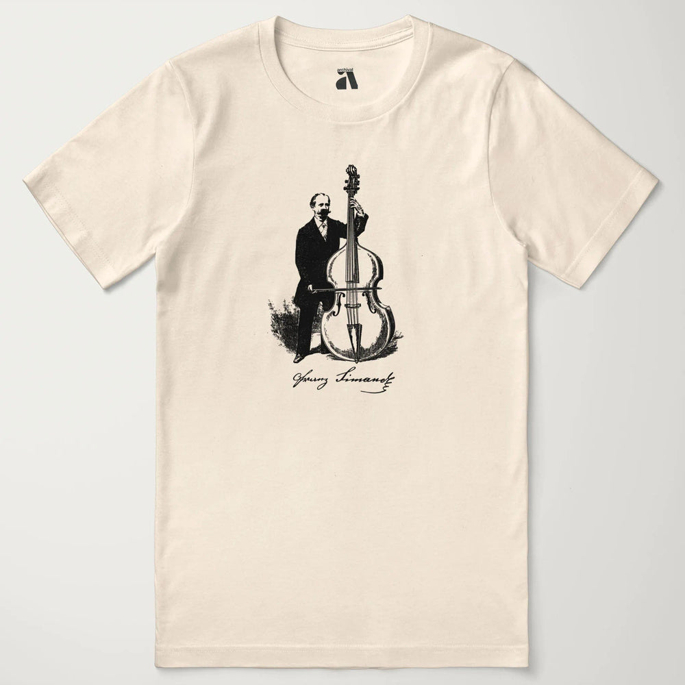 f. simandl: new method bass classic tee in natural, laid flat