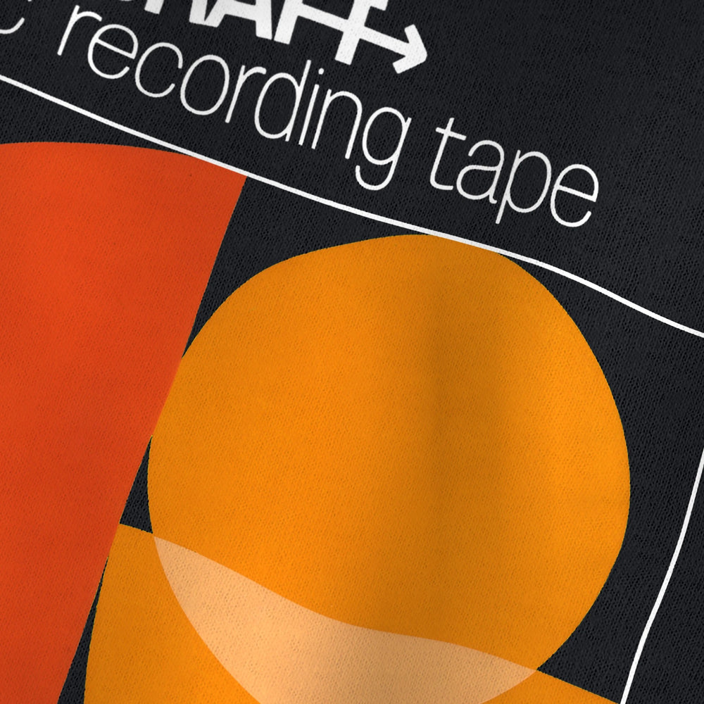 Soundcraft: Magnetic Audio Tape Classic Tee in Vintage Black, close-up