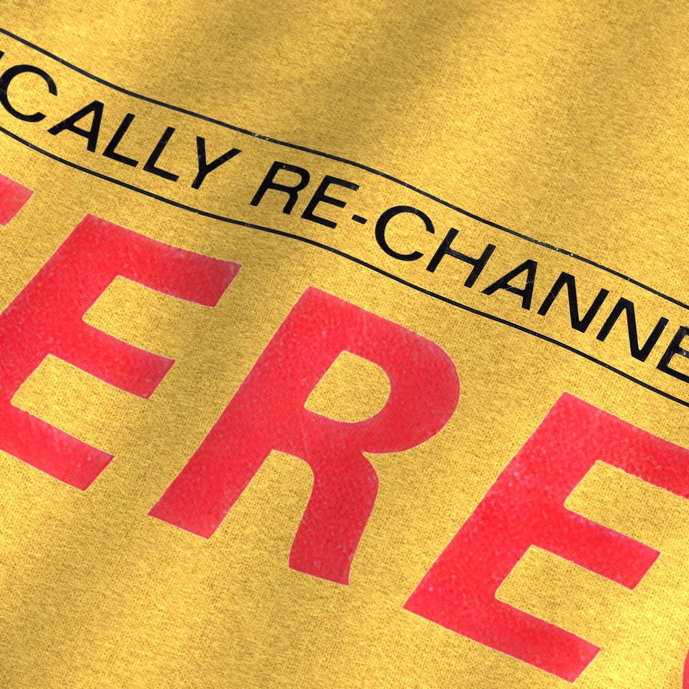 Stereo: Re-channeled Classic Tee in Heather Yellow Gold, close-up