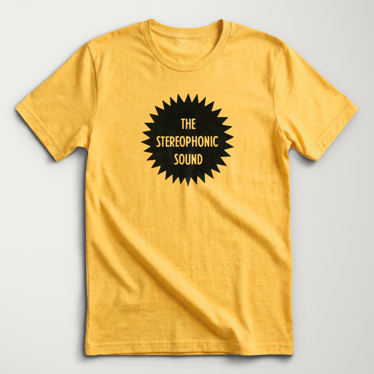 Stereophonic Sound Classic Tee in Heather Yellow Gold, flat lay