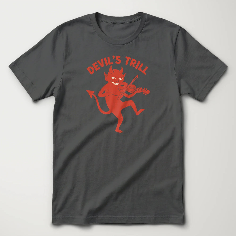 tartini: devil's trill classic tee in asphalt, laid flat