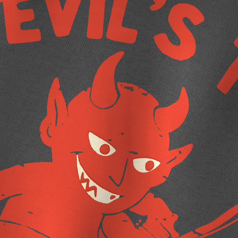 tartini: devil's trill classic tee in asphalt, close-up of the print