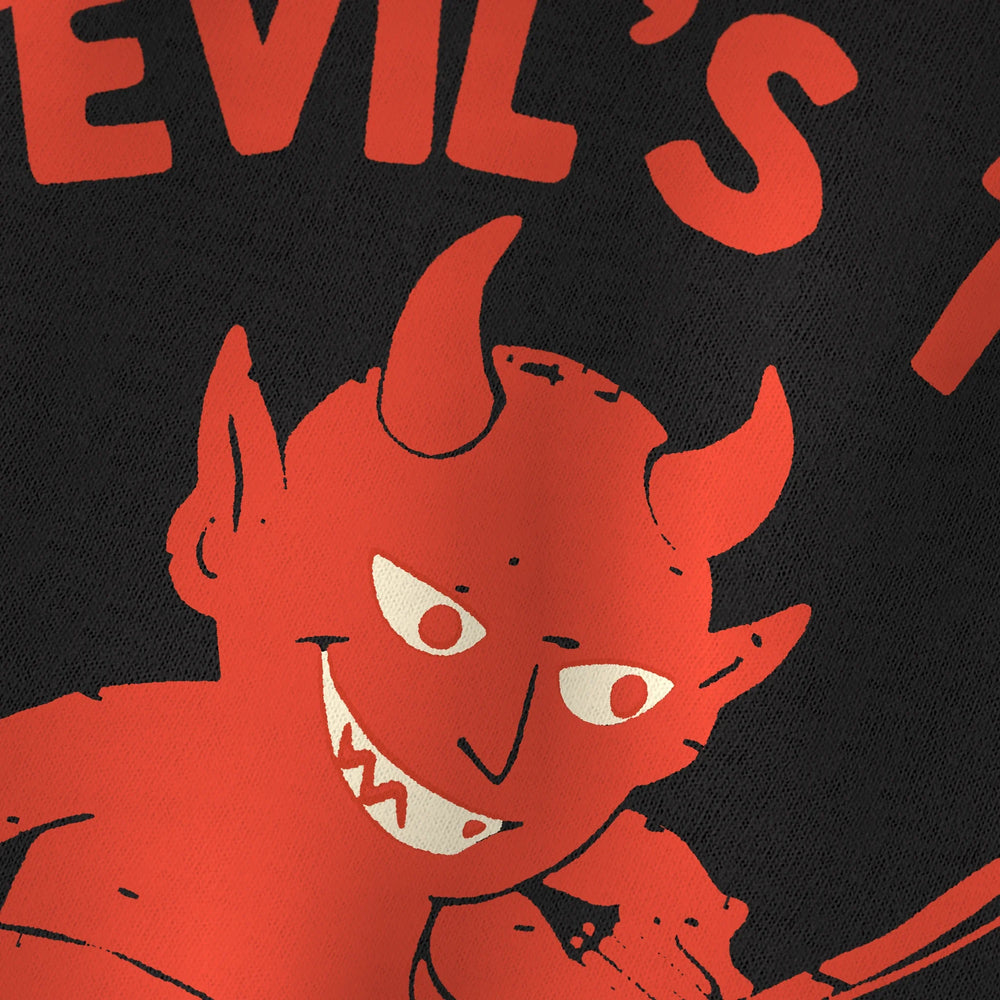 tartini: devil's trill classic tee in black, close-up of the print