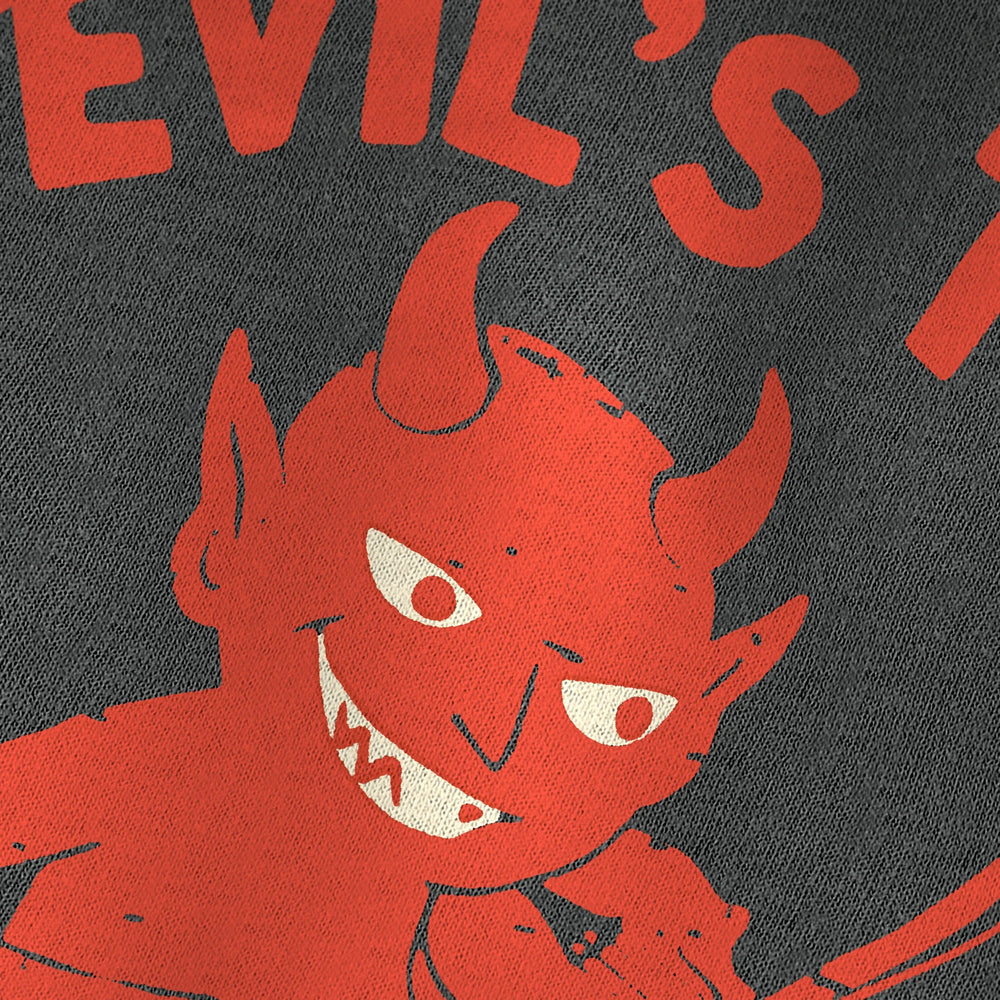 tartini: devil's trill vintage heavyweight tee in pepper, close-up of the print