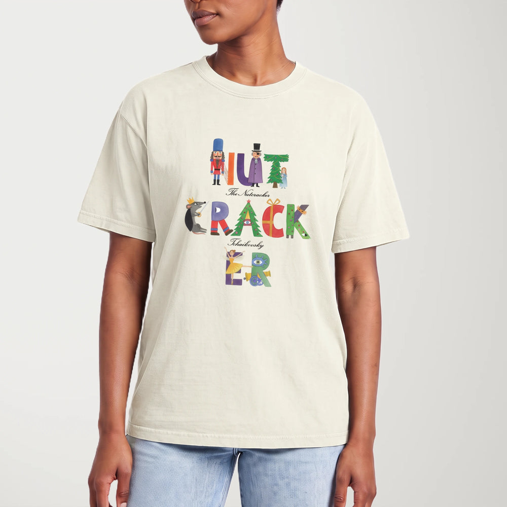 tchaikovsky: the nutcracker vintage heavyweight tee in ivory, worn