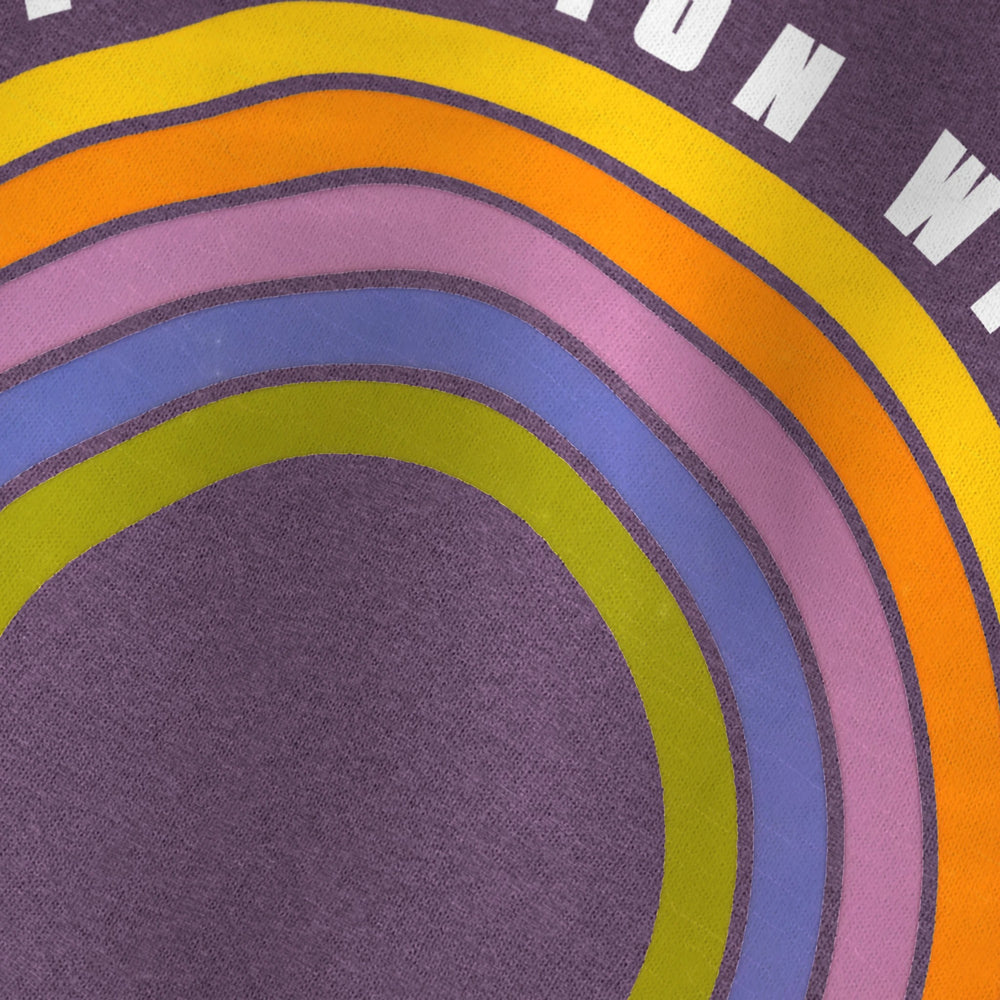 The Revolution Will Not Be Televised Classic Tee in Heather Team Purple, close-up