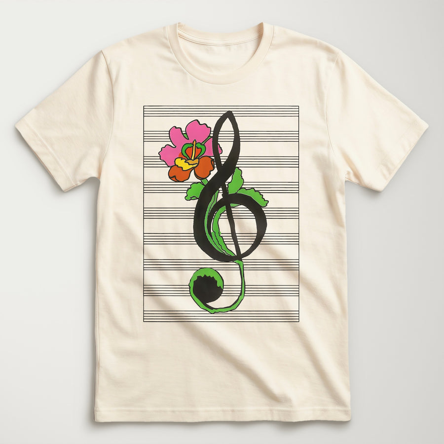 Treble Clef Flower Classic Tee