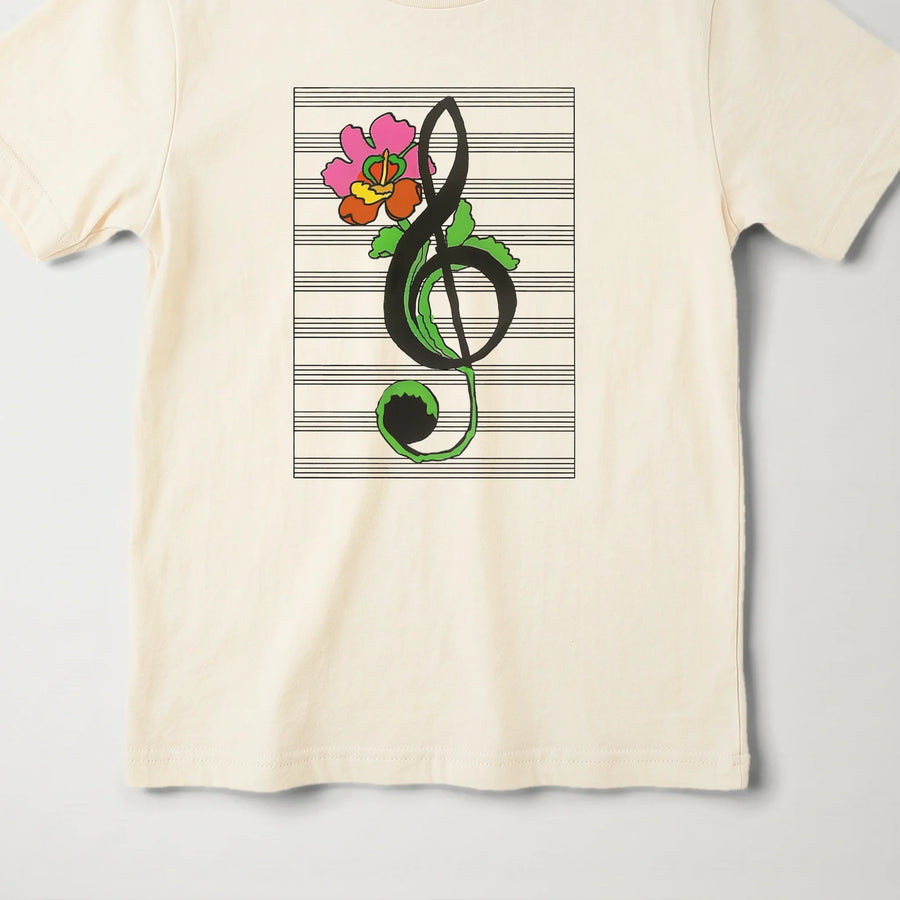 Treble Clef Flower Kids Classic Tee