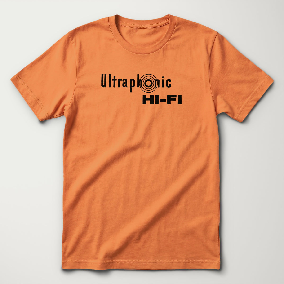 Ultraphonic Hi-Fi Classic Tee in Burnt Orange, flat lay