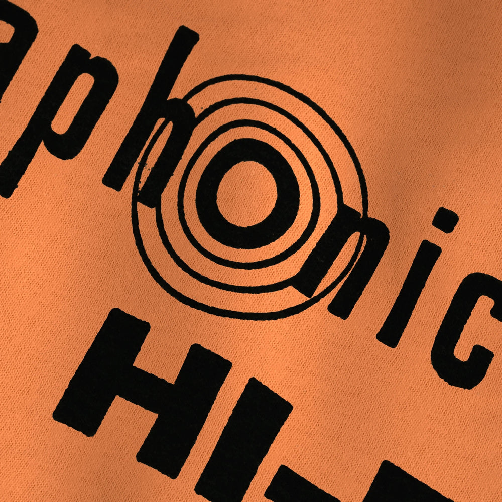Ultraphonic Hi-Fi Classic Tee in Burnt Orange, close-up