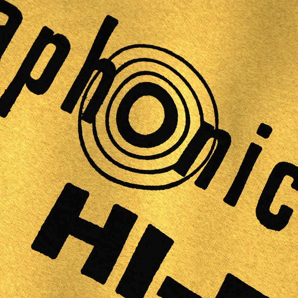 Ultraphonic Hi-Fi Classic Tee in Heather Yellow Gold, close-up