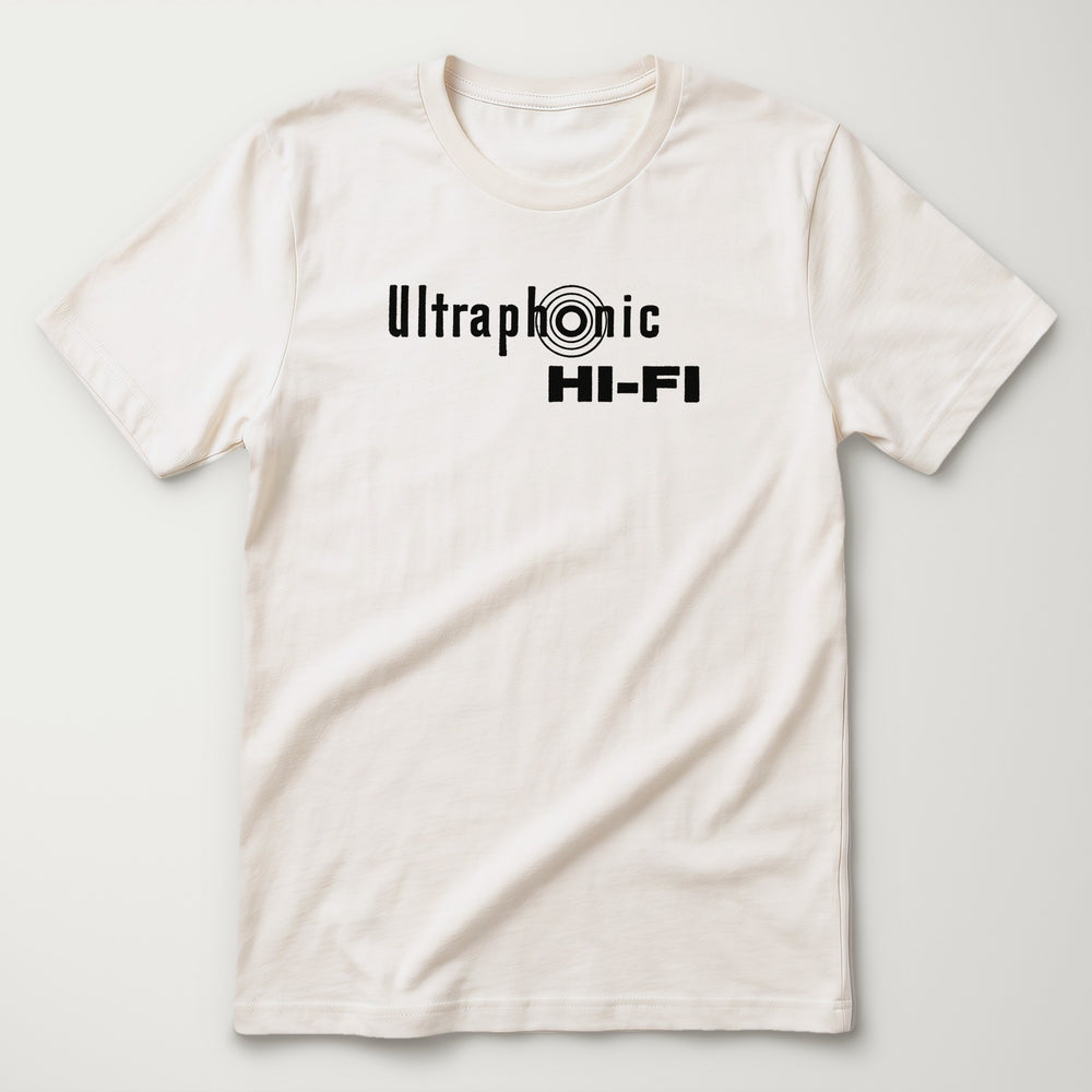 Ultraphonic Hi-Fi Classic Tee in Vintage White, flat lay