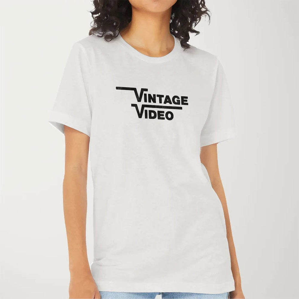 vintage video classic tee in vintage white, worn