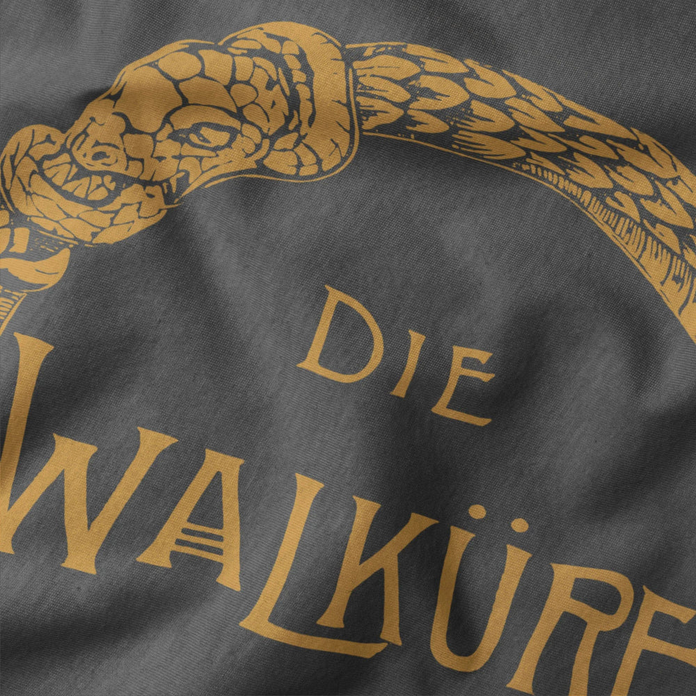 wagner: die walküre classic tee in asphalt, close-up of the print