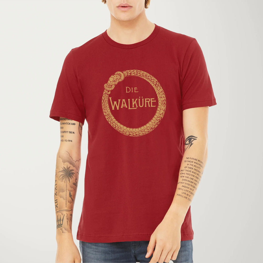 wagner: die walküre classic tee in canvas red, worn