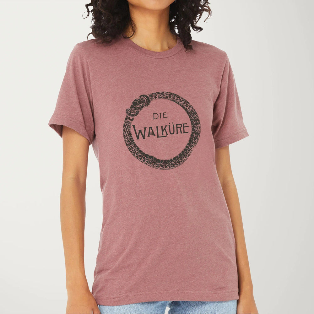 wagner: die walküre classic tee in heather mauve, worn