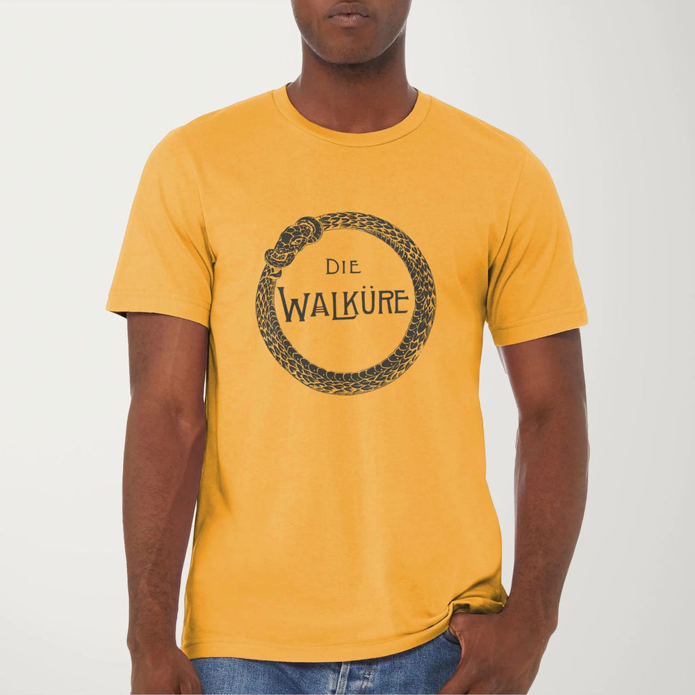 wagner: die walküre classic tee in mustard, worn