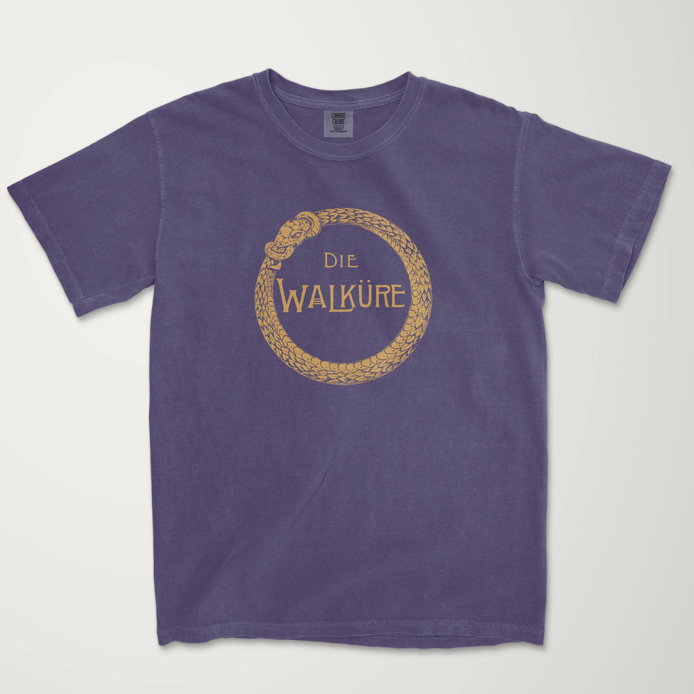 wagner: die walküre vintage heavyweight tee in grape, laid flat