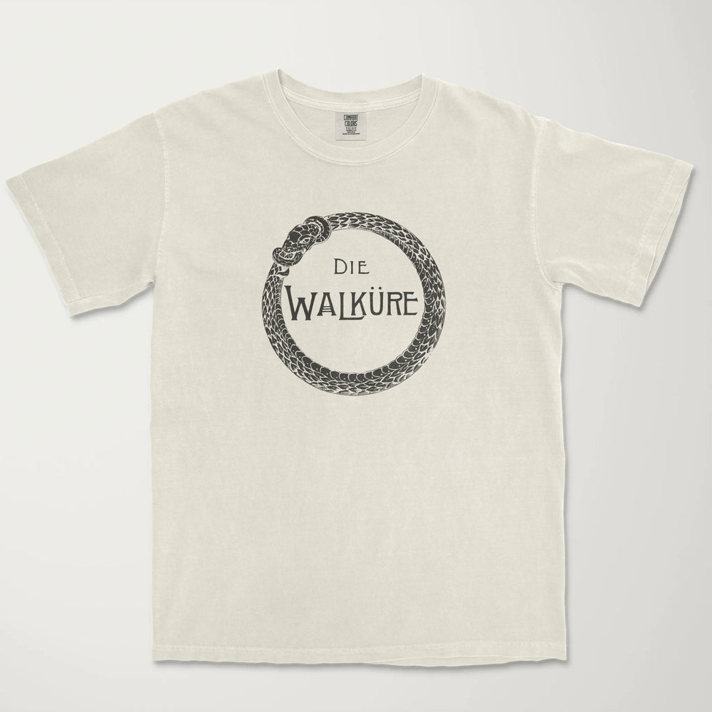 wagner: die walküre vintage heavyweight tee in ivory, laid flat